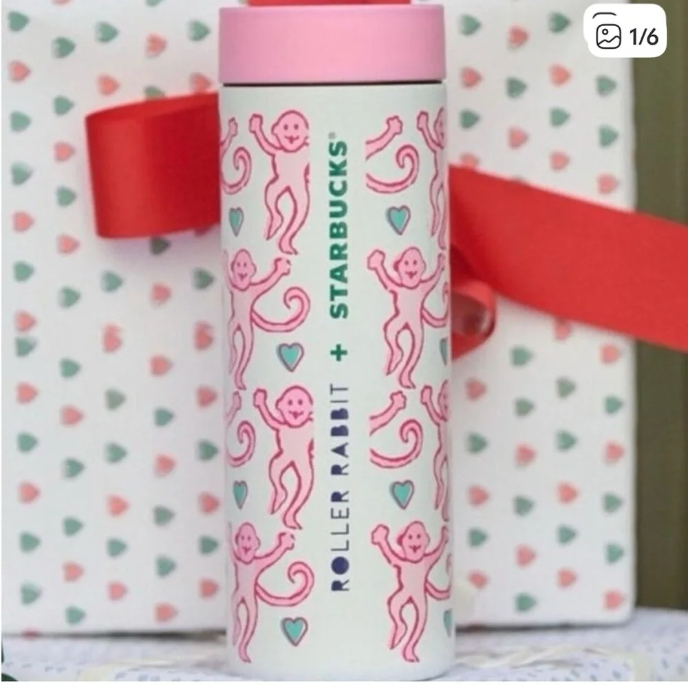 Starbucks x Roller Rabbit Stainless Steel Tumbler 16oz Limited Edition New nwt
